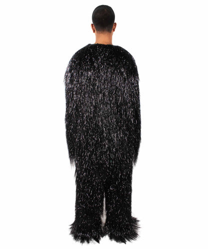 HPO Hairy Unisex Ape Mask and Bodysuit Costume Tinsel  | Multiple Colors