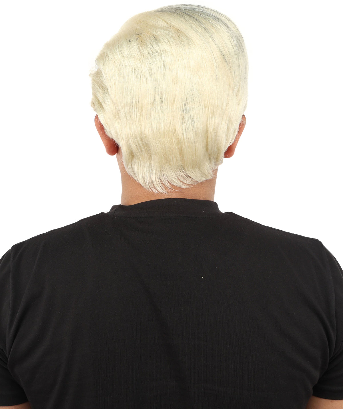 HPO Adult & Teen Men's Sleek Updo Theatrical Wig | Icy silver tone, create of synthetic fiber, striking swept front volume, breathable base | Party, Halloween, theater, drag, performance, costume events