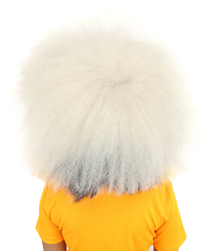 HPO Women's 21-Inch High Volume Black and White Drag Queen Wig | Capless Cap with Flame-Resistant Synthetic Fiber | Large Fluffy Hairpiece for Halloween and Cosplay