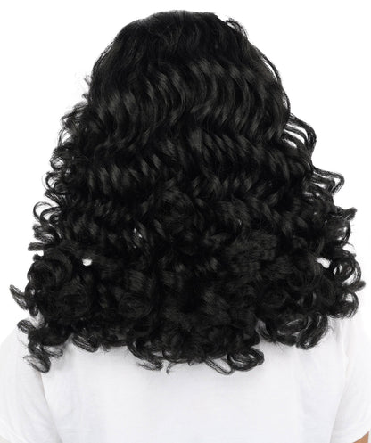 HPO Adult Women’s 16-Inch Medium Wig with Soft Curls | Multiple Color Options | Ideal for Cosplay, and Themed Events | Elegant, Versatile Hairpiece for Various Looks