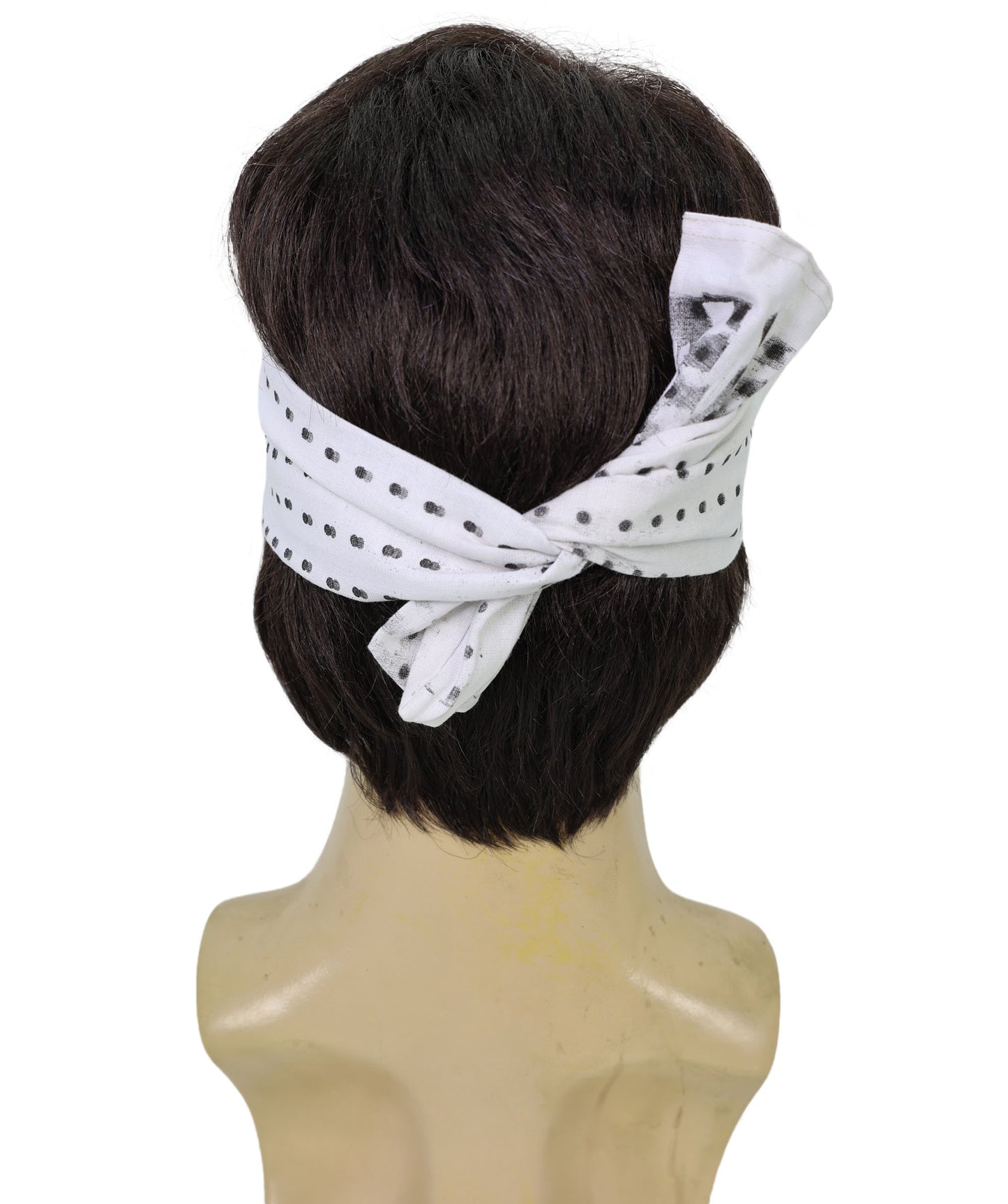 HPO Men’s Short Black Wig with Headband | Karate Legends Inspired Cosplay Hairpiece | Halloween Martial Arts Roleplay & Stage