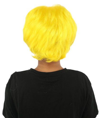 HPO Adult Women's Short Silver White Pixie Wig  | Edgy Layered Cut with Bangs | Synthetic Hair Wig for Stage Fashion, Cosplay, Halloween & Bold Party Looks