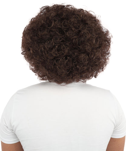 HPO Men's Soft Curly Afro Wig with Multiple Color Options | Flame-Retardant Synthetic Fiber | Perfect for Halloween, Cosplay and Themed Parties