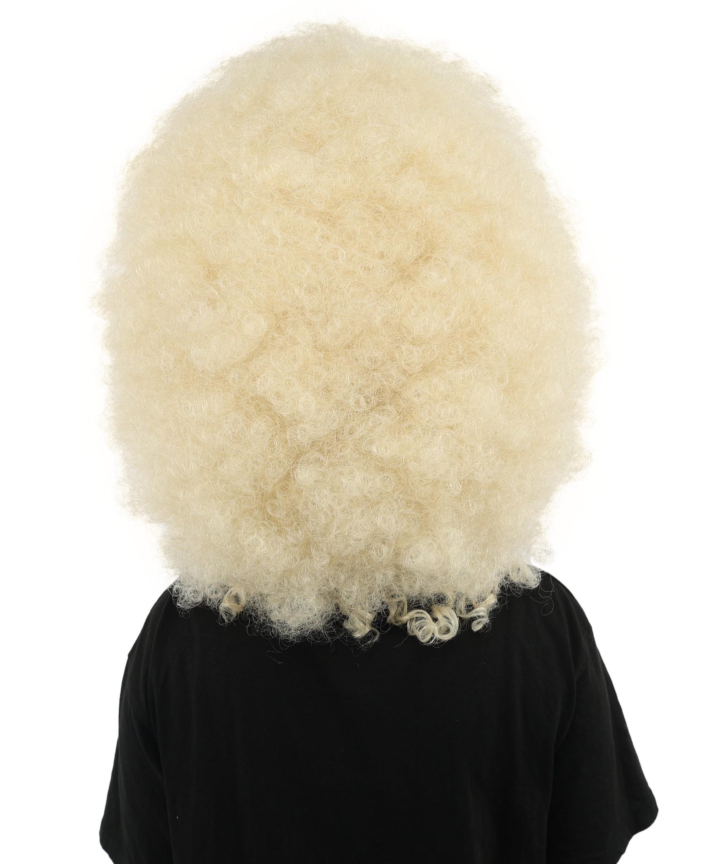 HPO Women's Giant White Glitter Afro Wig | Massive Puffy Sparkle Hair with Silver Sheen, Synthetic Fiber & Breathable Cap | Halloween, Troll Roleplay, 70s Disco Party, Theater & Funny Costume