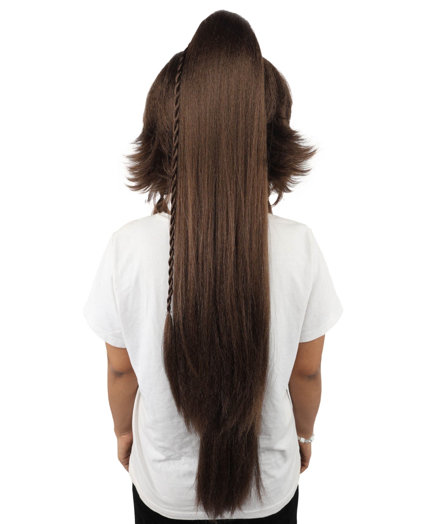 HPO Adult Women's Alien Nature Spirit Hair | Multiple Color Options | Soft Textured Bob with Beaded Braids, Heat Resistant Synthetic Fiber & Breathable Mesh | Halloween, Fantasy Roleplay, Themed Party, Theater & Carnival