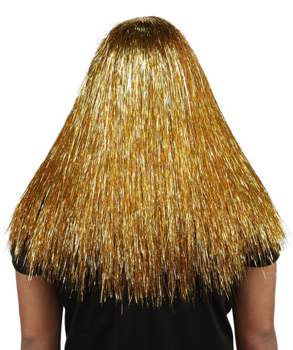 HPO Unisex Teen Extreme Tinsel Hairy Person Costume Bundle & Mask Set - Full-Body Tinsel Hair Suit Extra-Long Costume Wig for Halloween, Cosplay & Parties - Multiple Color Options