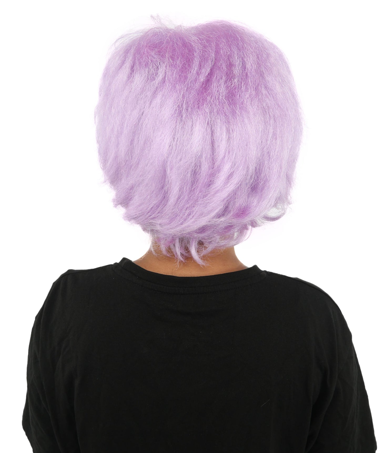HPO Adult Women's Short Silver White Pixie Wig  | Edgy Layered Cut with Bangs | Synthetic Hair Wig for Stage Fashion, Cosplay, Halloween & Bold Party Looks