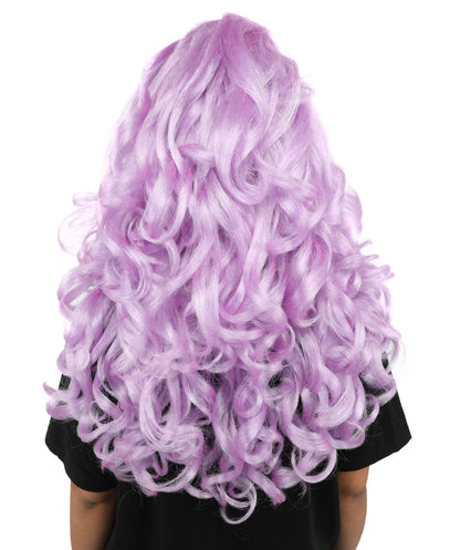 HPO Adult Long 20-Inch Curly Wig | Multiple Color Options | Ideal Cosplay, and Themed Parties | Soft, Natural-Looking, and Easy to Wear