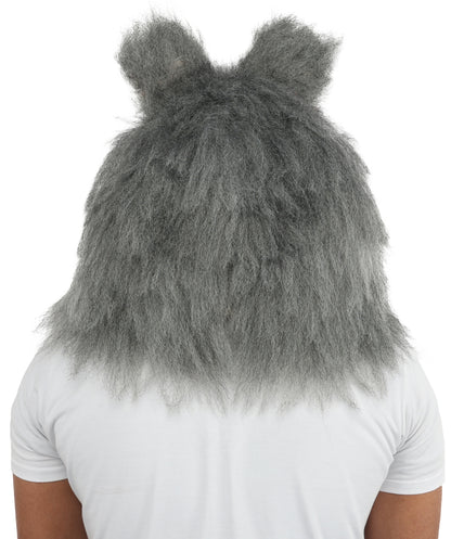 HPO Unisex Dark Grey Wolf Mascot Costume Bundle & Mask Set | Realistic Animal Full Coverage Outfit | Crafted for Parties and Cosplay events