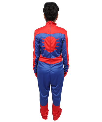 HPO Red & Blue Web Hero Women’s Costume – Superhero Inspired Bold Color Contrast Outfit | Dynamic Presence for Parties