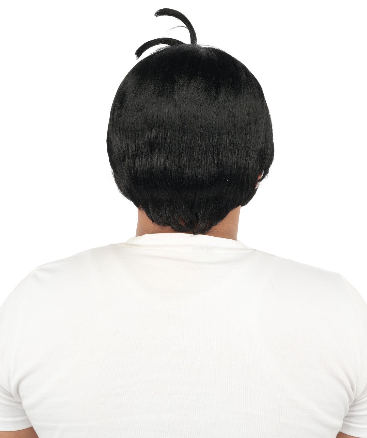 HPO Adult Men's Sleek Blunt Bob Wig | Multicolor Options | Solid color hue, create of synthetic fiber, straight smooth texture with bangs, breathable base | Party, Halloween, theater, drag, performance, costume events