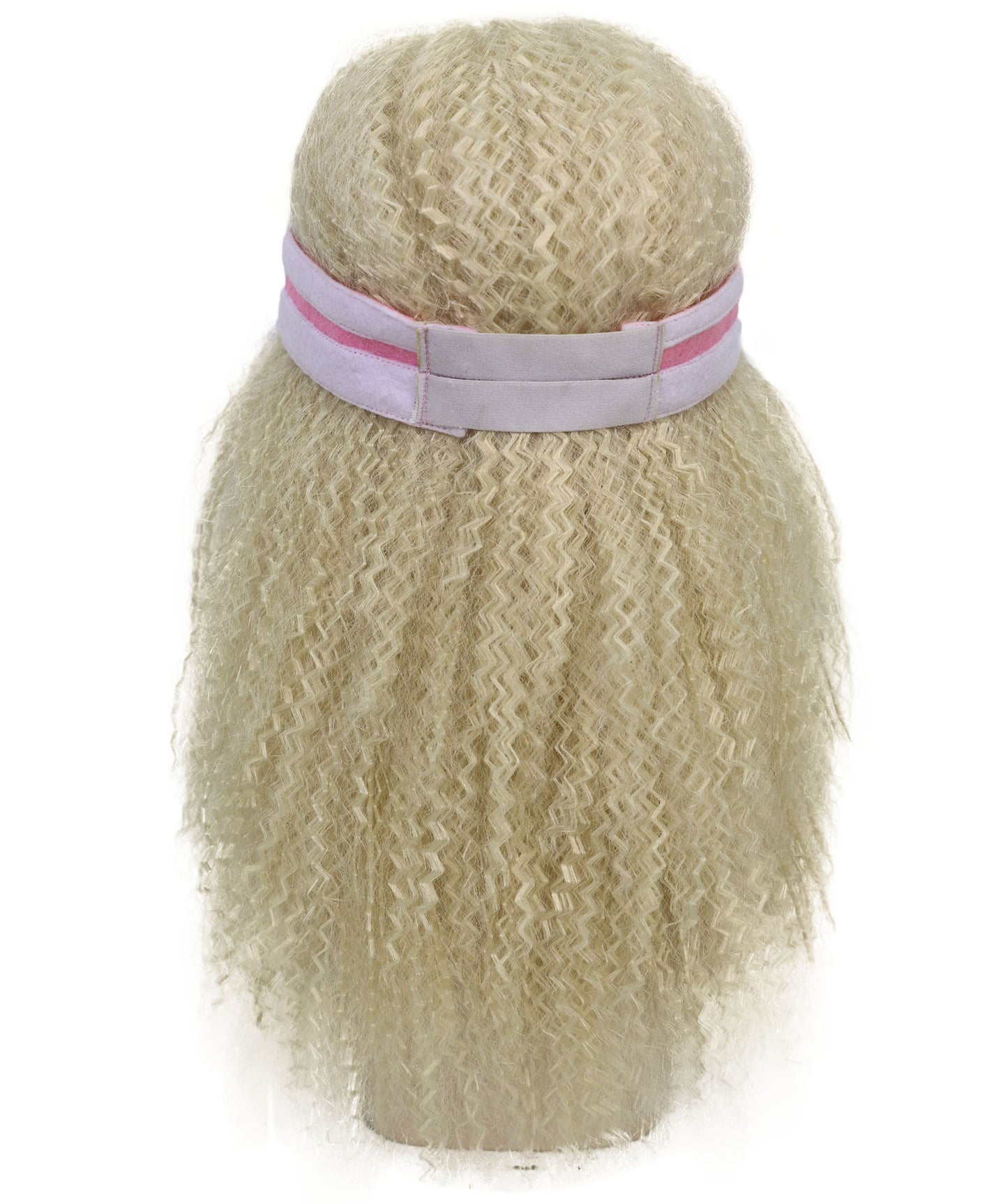 Poker Visor Wig with Blonde Cap for Adults – Party Hair Accessory for Casino Night & Theme Parties