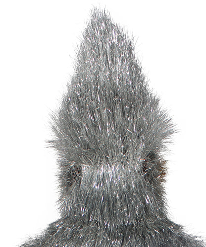 HPO Men's Furry Cardinal Mascot Tinsel Mask Costume, Halloween-Mask, Flame-retardant Tinsel Material