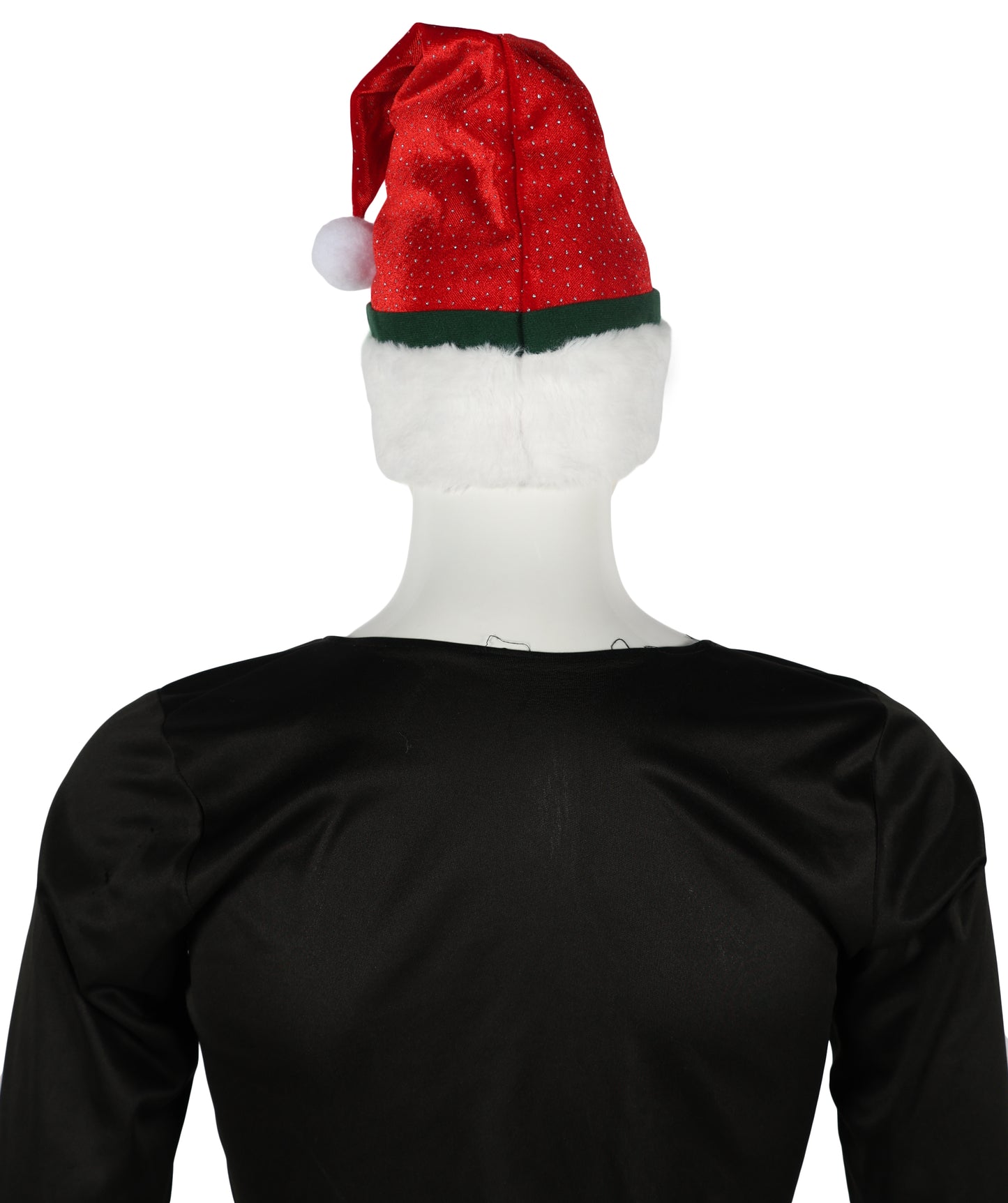 HPO Unisex Classic Velvet Christmas Santa Hat | Soft Red and White Festive Holiday Hat | Ideal for Holiday fun