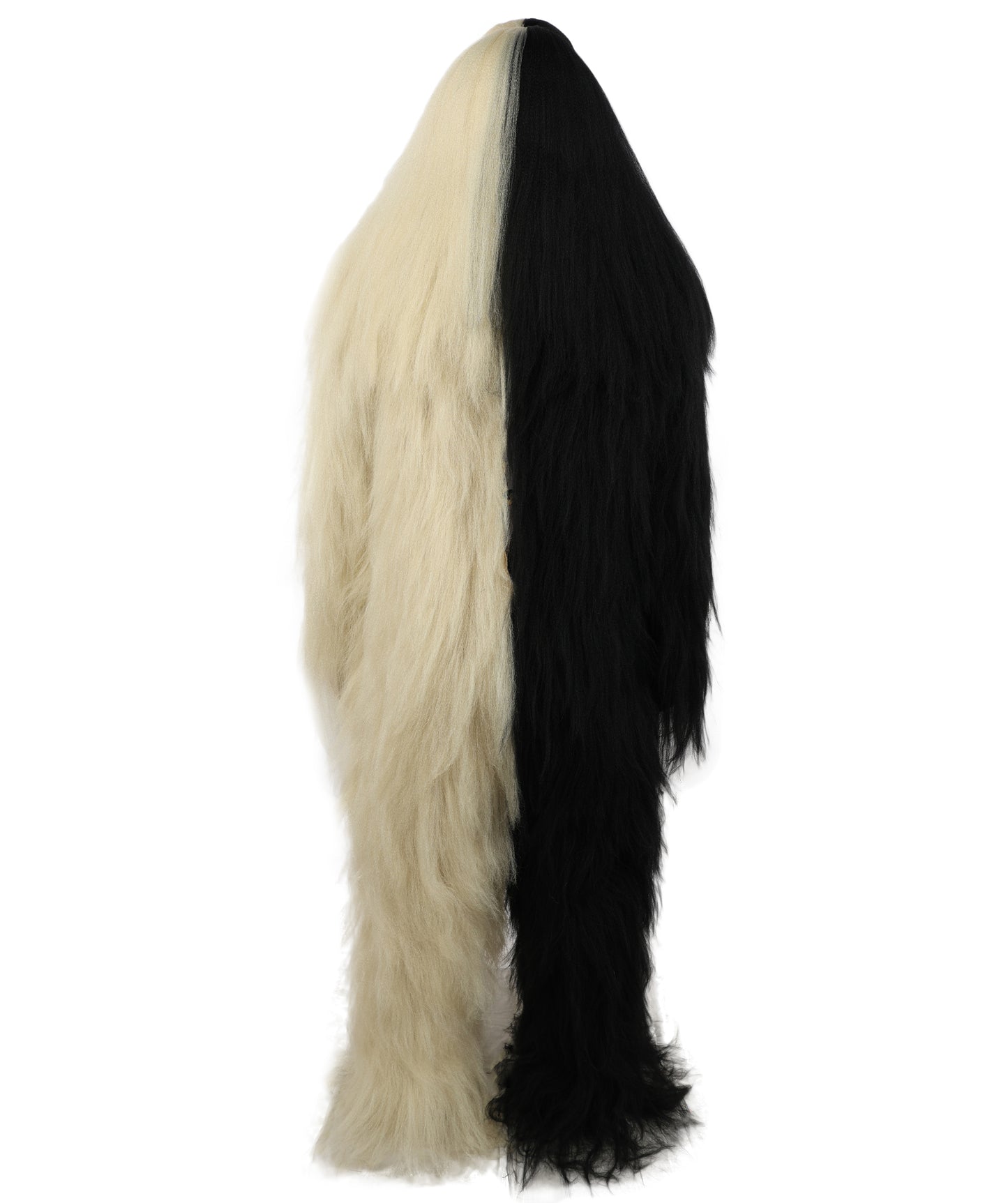 HPO  Extreme Hairy Person Two Part Costume, Mask and Bundle Set - Full-Body Hair Suit Extra-Long Costume Wig for Halloween, Cosplay & Parties - Multiple Color Options