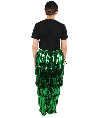 HPO Adult Women's Tinsel Fringed Tiered Multiple Color Options Trousers, Perfect for Halloween, Flame-retardant Synthetic Material