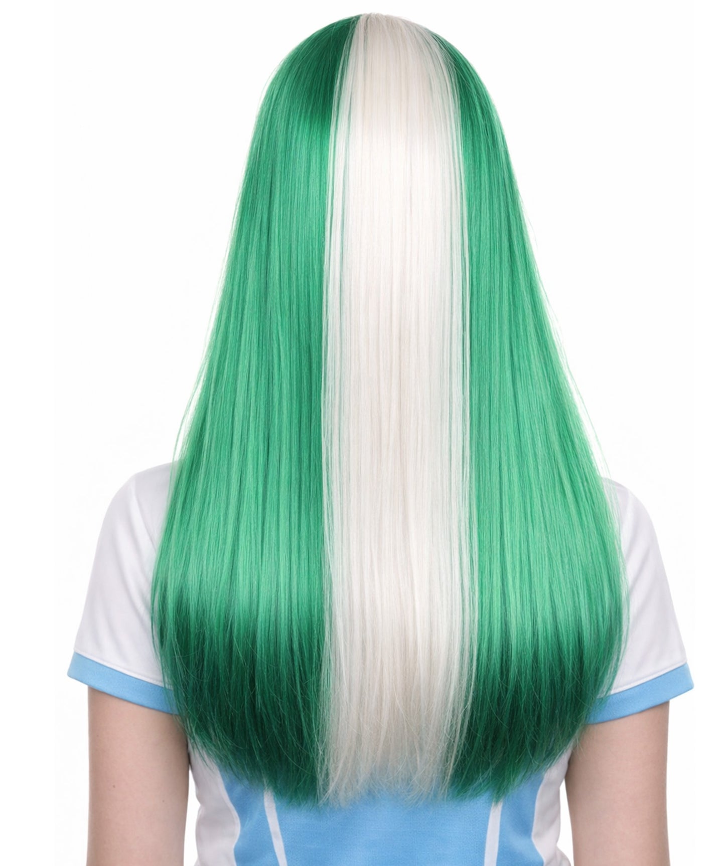 Nigeria Flag Sport Party Long Bob Wig | Premium Breathable Capless Cap