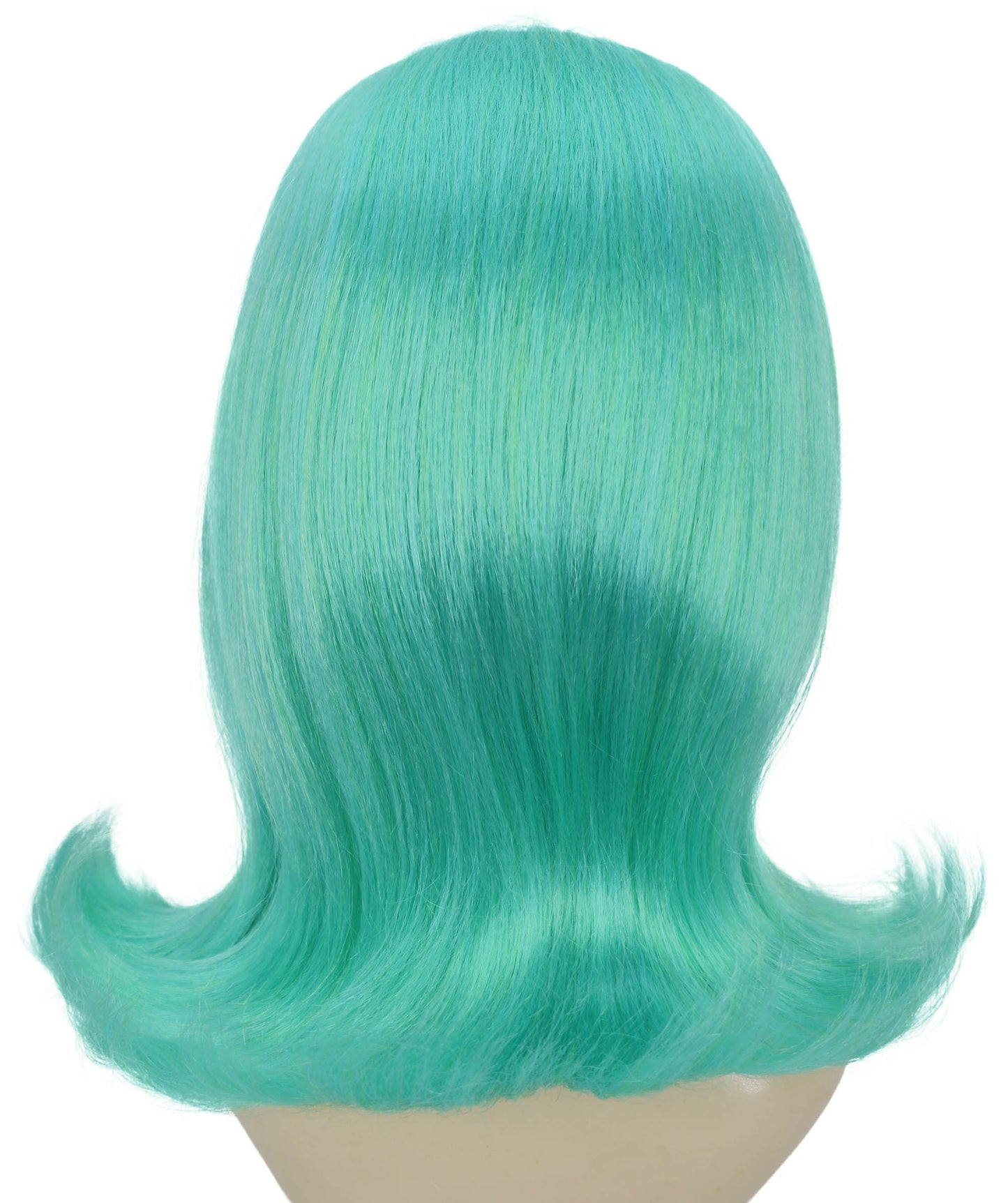 HPO Women’s Rap Diva Wig | Medium Wavy Blue Lake Hairstyle | Bold Synthetic Hairpiece with Adjustable Cap for Cosplay, Parties, Stage & Performances