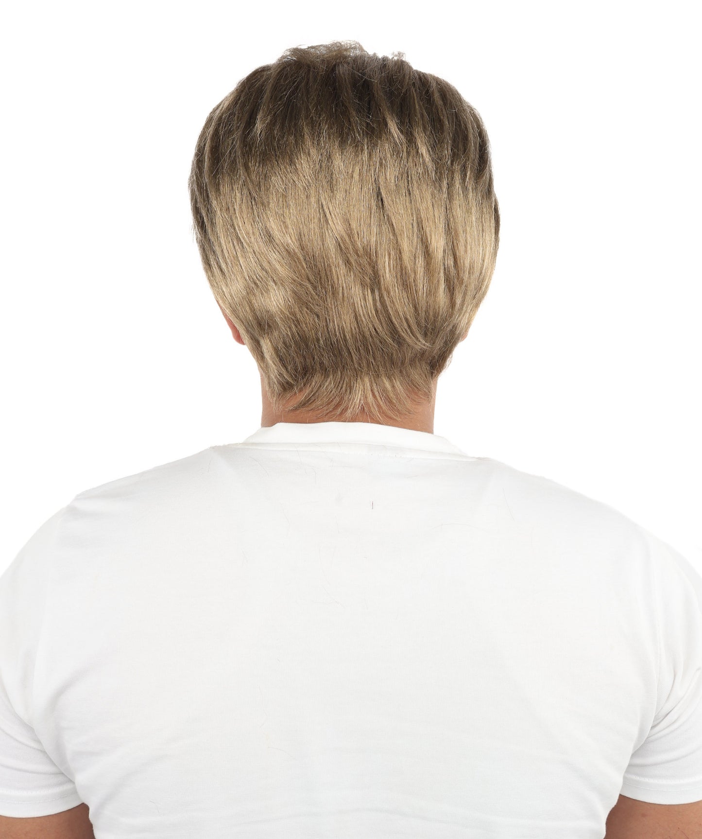 HPO Men's Short Brown Pompadour Wig | Synthetic Hair with Natural Texture | Ideal for Cosplay, Halloween & Roleplay