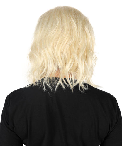 HPO Adult Women Sabrina Carpenter-Inspired Black and Blonde Wig with Braids - Perfect for  & Costumes, Long Synthetic Hair with Adjustable Cap for Comfort & Style, Halloween, & Themed Parties