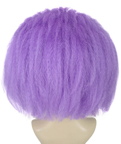 HPO Pop Star Wig for Women – Purple Long Straight Synthetic Hair with Bangs | Iconic Costume Wig for Halloween, Stage & Parties
