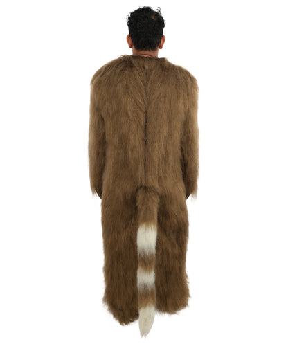HPO Unisex Brown Bear Mascot Costume Bundle with Plush Head Mask Set | Animal Character Suit with Head Cover | Designed for Fancy Dress Wear