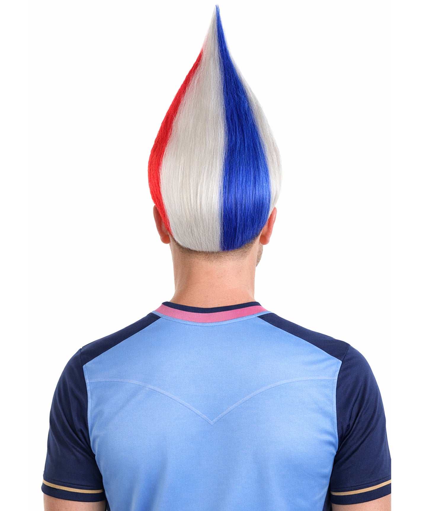 USA Star Troll | Unisex Patriotic Red White and Blue Troll Wig with Star | Premium Breathable Capless Cap