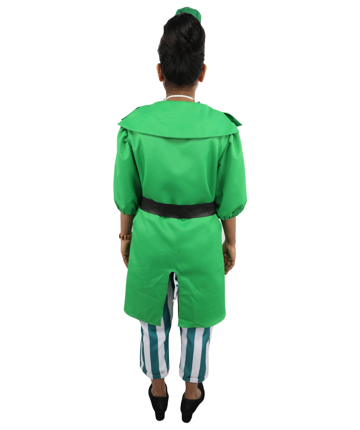 HPO Women's Irish Green Holiday Suit | Layered Shamrock Top and Knickers with Attached Belt | Versatile for Stage Shows, Pub Crawls, and Costume Parties