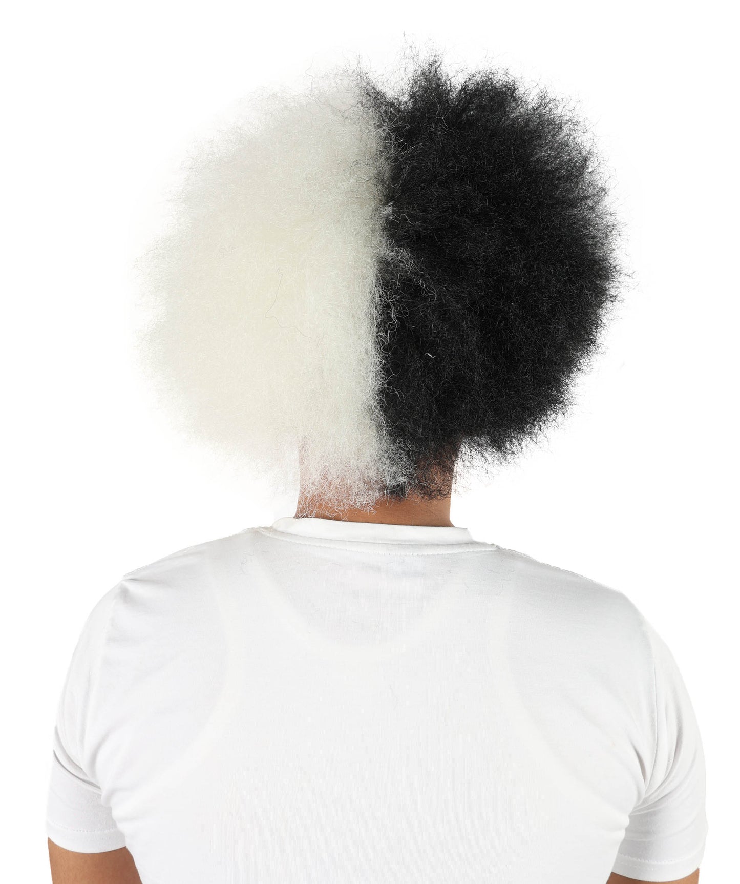 Mad Scientist Mens Wig & Mustache | Jumbo Halloween Wig | Premium Breathable Capless Cap