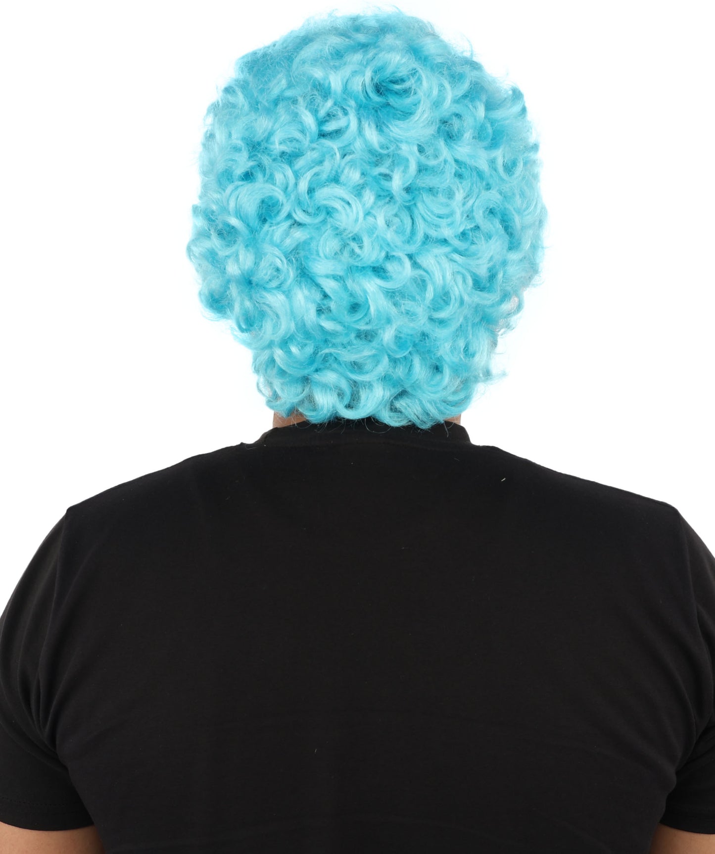 HPO Men’s Short Brown Curly Wig Beard & Mustache Set – Messy Sleepy Style Wig with Natural Afro Curls | Animated Movie-Inspired for Halloween & Cosplay Characters