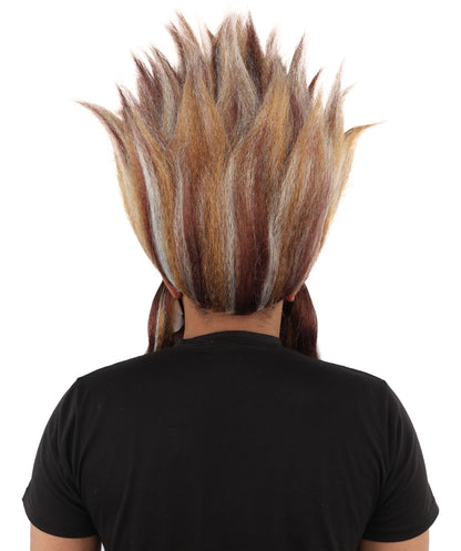 Wild Man Wig Beard & Mustache Set | Voluminous Multicolor Options Messy Hair with Matching Facial Hair, Synthetic Fiber & Breathable Cap | Halloween, Jungle Roleplay, Theater, Carnival & Costume Party