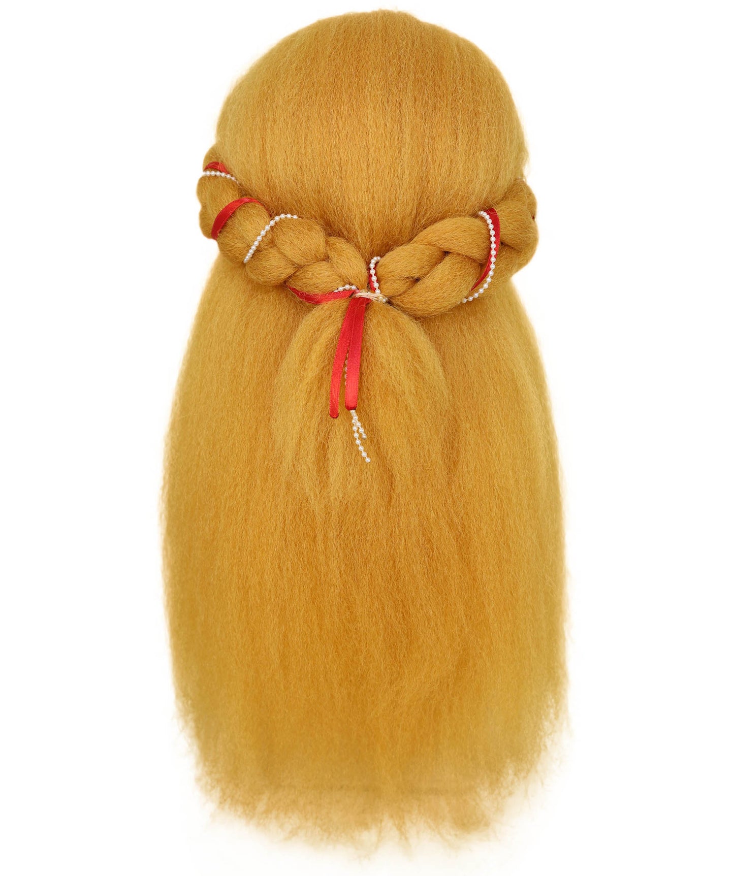 Women’s Long Blonde Braided Headband Wig | Medieval Princess, Fantasy Maid, Renaissance Hairpiece | Breathable Capless Cap