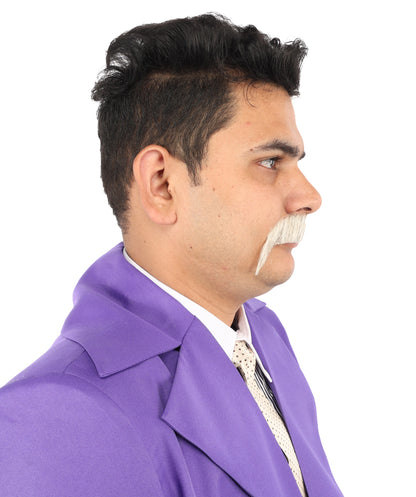 Men's Horseshoe Human Hair Mustache Styles | Facial Hair Multiple Colors Option | HPO
