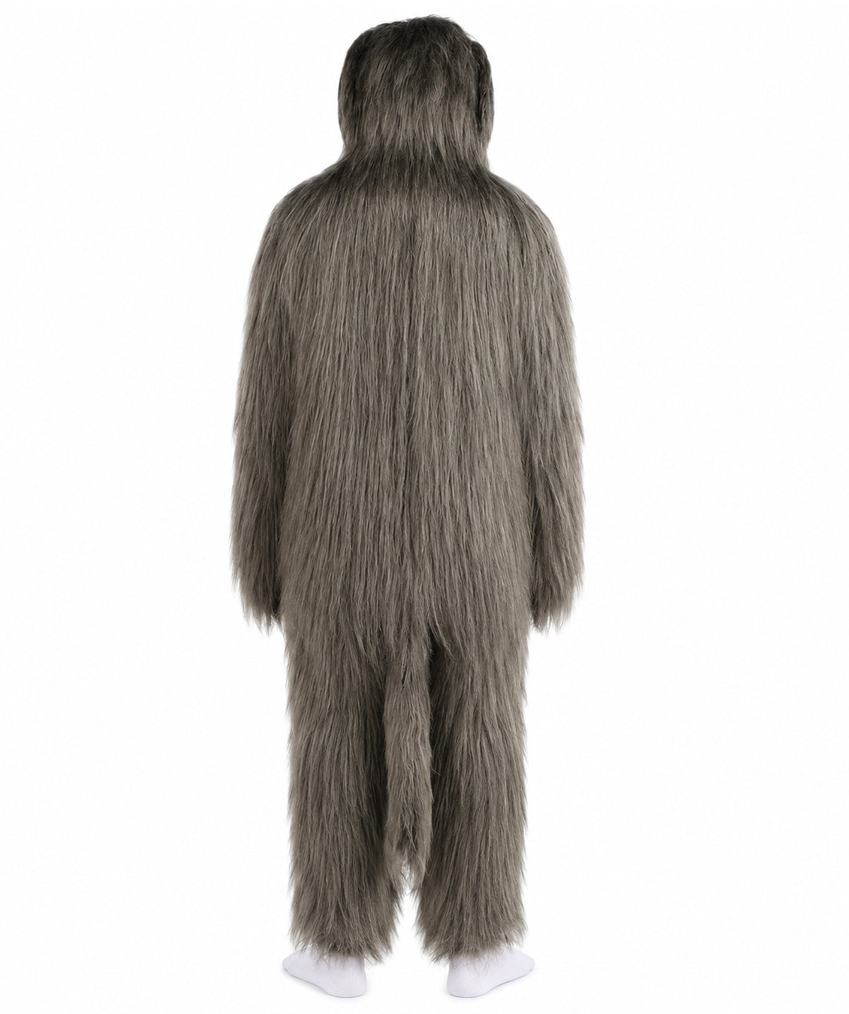 Furry Dog Collection | Men's White and Grey Straight Long Furry Dog Fancy  Costume with Tail