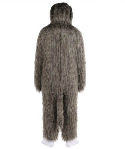 Furry Dog Collection | Men's White and Grey Straight Long Furry Dog Fancy  Costume with Tail