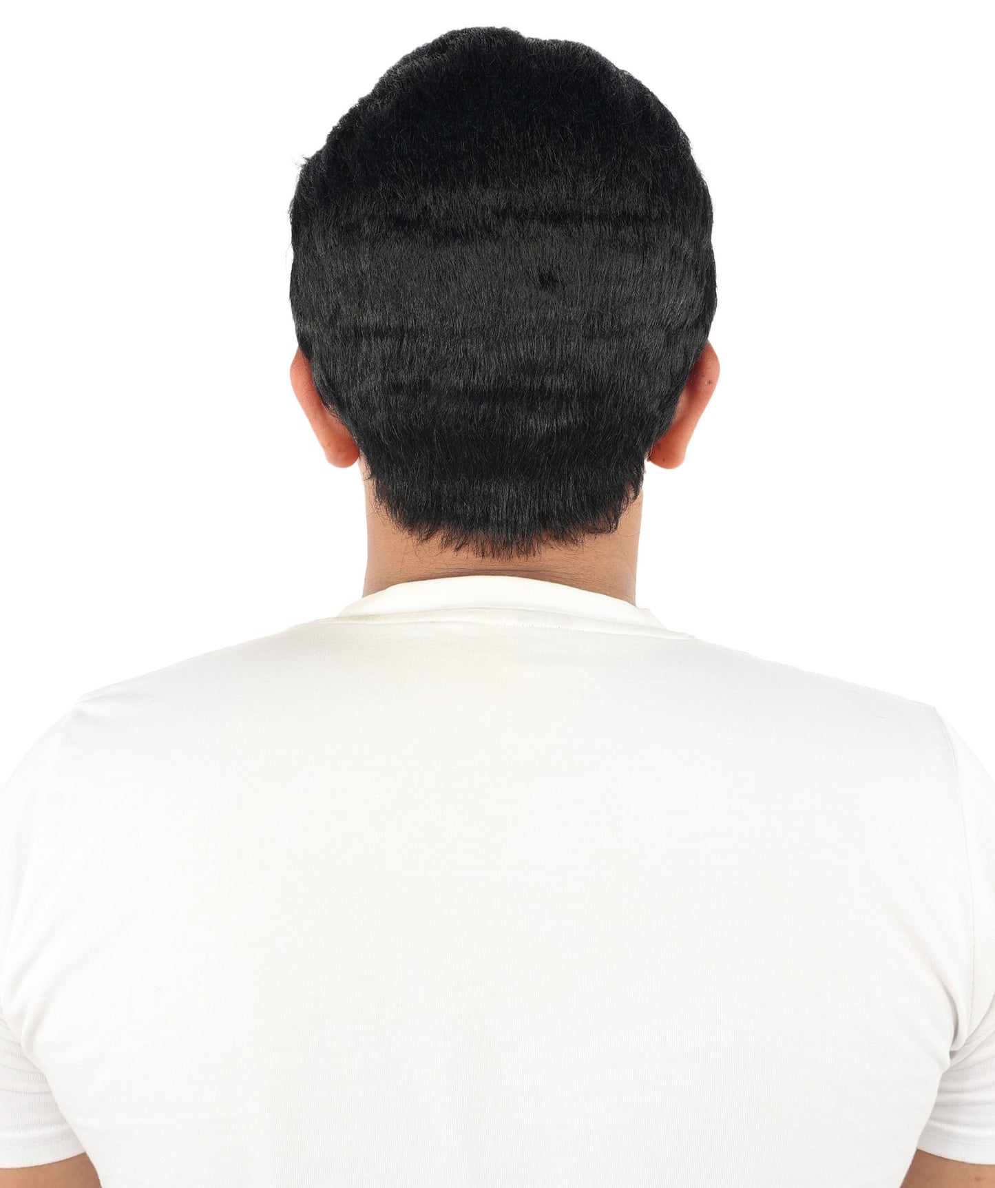 HPO Men's Side Swept Undercut Wig | Short Brown Texture with Tapered Sides, Heat Resistant Synthetic Fiber & Breathable Net | Halloween, Space Ranger Cosplay, Sci-Fi Theme Party & Roleplay