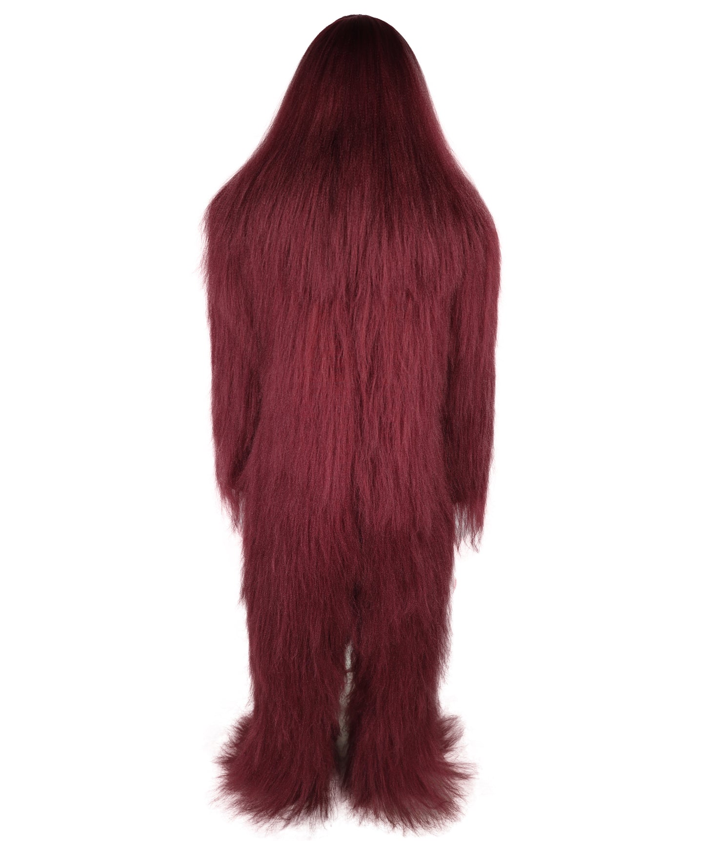 HPO Unisex Extreme Hairy Person Costume, Mask and Bundle - Full-Body Hair Suit Extra-Long Ash Brown Costume Wig for Halloween, Cosplay & Parties