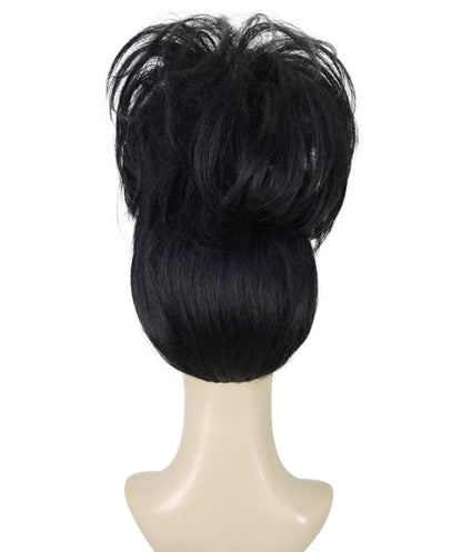 HPO Women's Curly Hip-Hop Style Black Wig – Synthetic Hairpiece for Parties, Festivals, and Stage Events