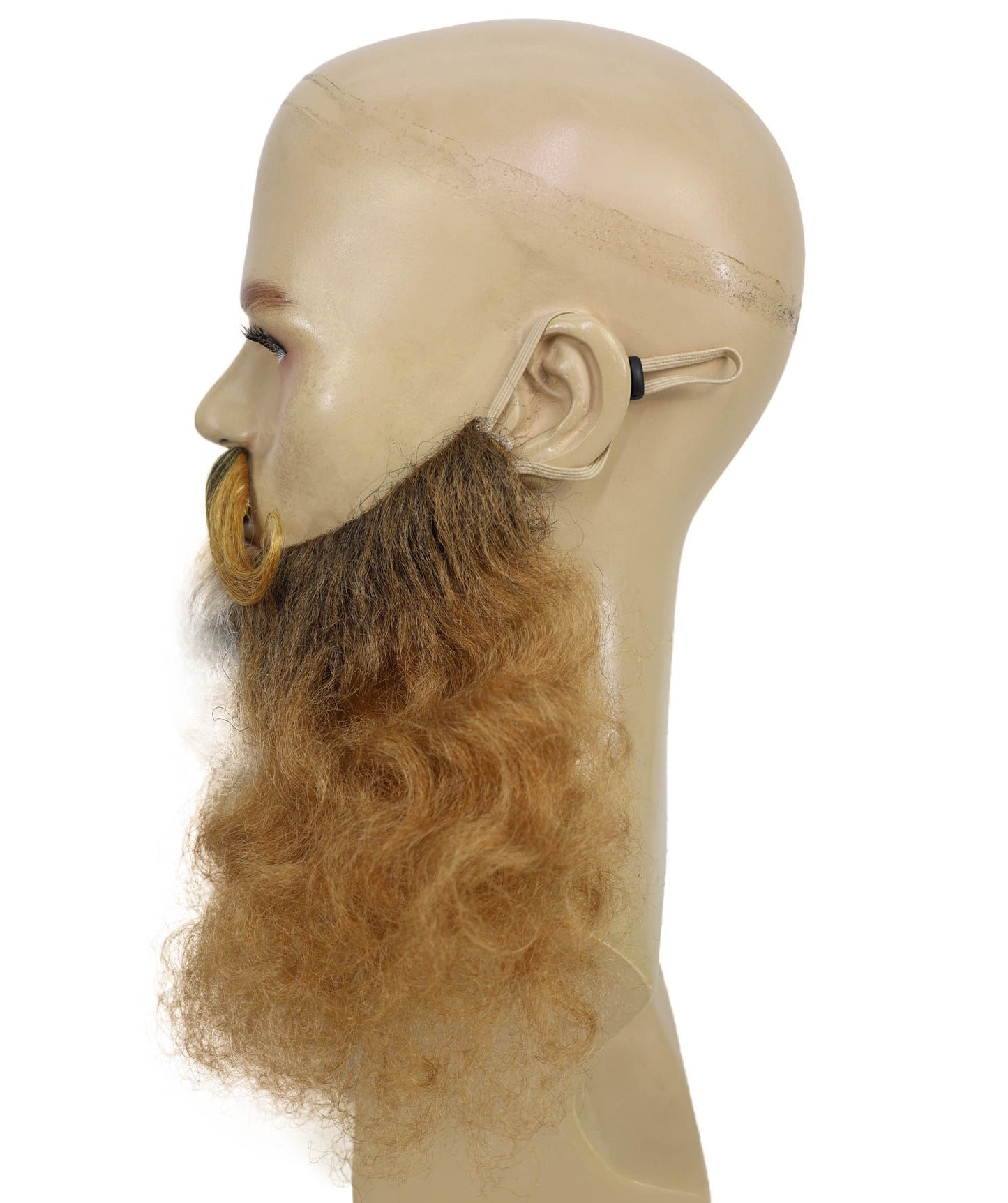 HPO Adult Men’s Groomed Beard & Mustache Set | Celebrate World Beard Day with Realistic Facial Hair