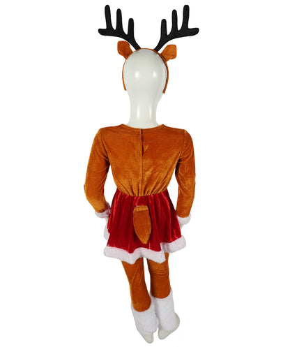 HPO Adult & Teen Women's Inflatable Reindeer Costume | Fun Holiday Outfit with Antlers – Christmas Party