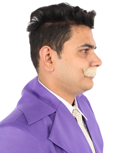 HPO Men's Realistic Fake Imperial Human Hair Mustache | Multiple Color Options