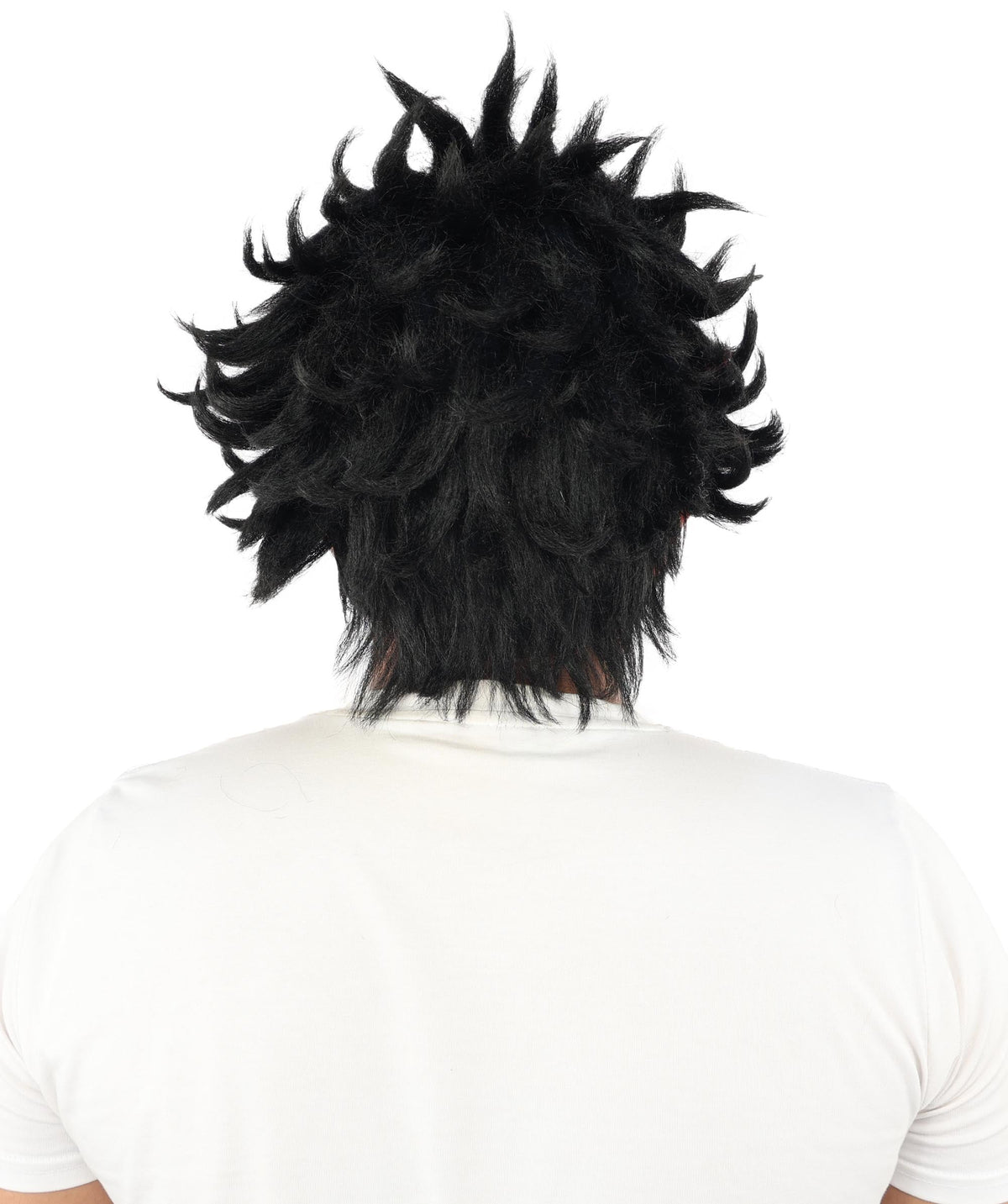 HPO Adult & Teen Men’s 11-Inch Spiky Wig with Beard Set | Multiple Color Options, Ideal for Cosplay, and Themed Events | Bold Style for Fun and Creative Looks