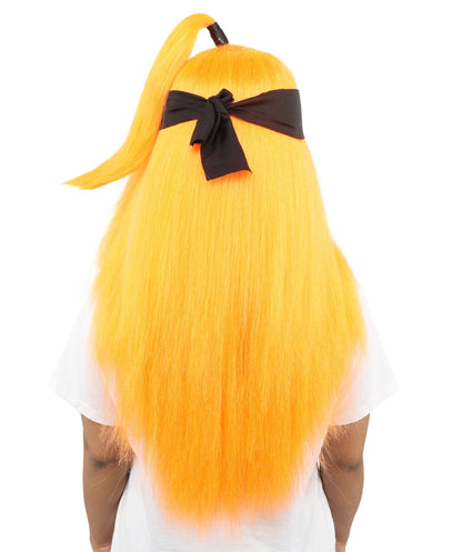 Women's High Ponytail Ninja Wig | Multiple Color Options | Create of synthetic fiber, long straight texture with top-tied fountain, breathable base | Cosplay, Halloween, theater, party, performance, costume events