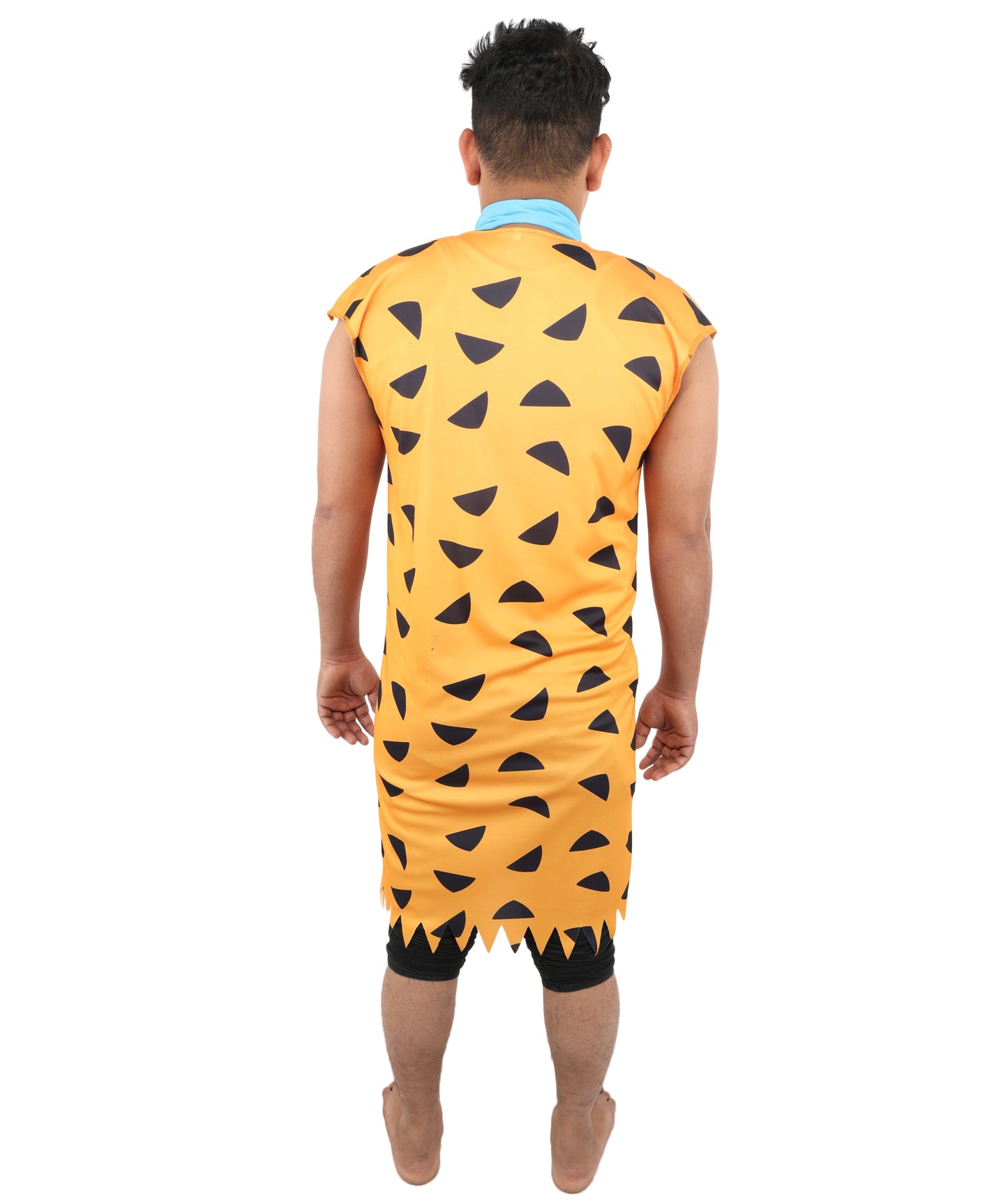 HPO Men’s Prehistoric Caveman Multicolor Costume | Animal-Print Tunic & Belt Outfit | Halloween, Themed Parties, Stage & Cosplay Costume