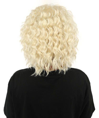 HPO Adult Women's Messy Teased Spiky Multicolor Wig | Curly Two-tone vibrant hue, create of synthetic fiber, extreme textured volume, breathable capless base | Party, Halloween, theater, drag, performance, costume events