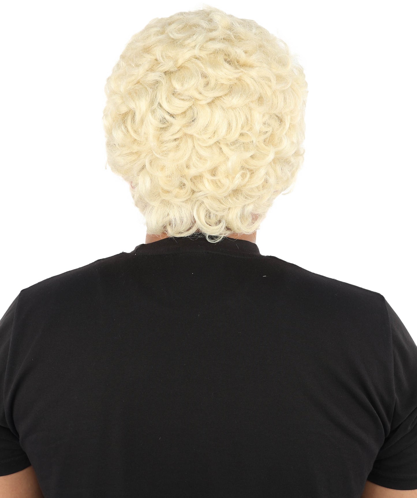 HPO Men’s Short Brown Curly Wig Beard & Mustache Set – Messy Sleepy Style Wig with Natural Afro Curls | Animated Movie-Inspired for Halloween & Cosplay Characters