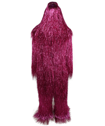 HPO UnisexTinsel Hairy Costume, Bundle & Mask Set | Full-Body Suit & Matching Mask | Long Hair Funny Costume for Halloween, Performers, Cosplay & Mascots | Multicolor Options