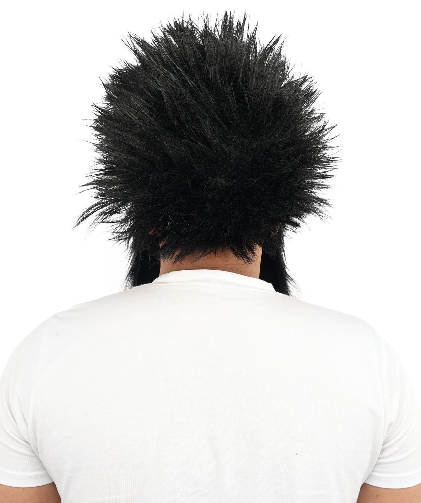 HPO Giant Wildman Wig Beard & Mustache Set | Black Frizzy Voluminous Hair Medium Facial Hair | Party Halloween Cosplay Theater Drag Performance Costume Events