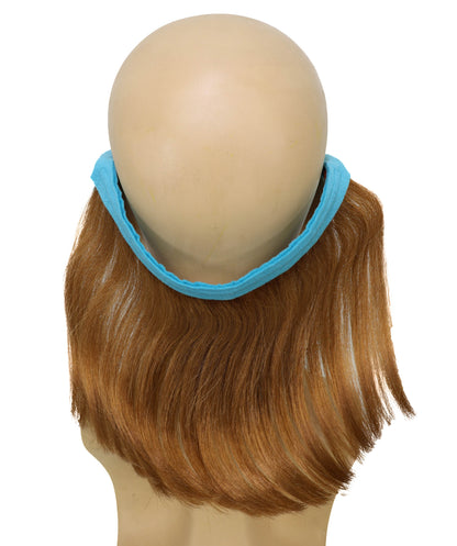 70s 80s Mullet Wig with Eyewear Retainer | Retro Costume Hairpiece for Men and Women | Synthetic Lightweight Party Accessory for Festivals and Theme Events