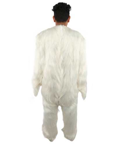 HPO Adult Unisex Banana Leaf  Furry Monster Grinch Costume | Christmas Santa Costume | Full-Body Fur Outfit with Long Fluffy Fabric | Ideal for Halloween, Cosplay & Party Events